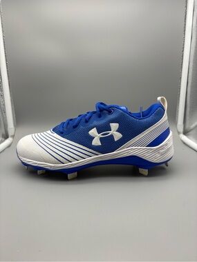 Under Armour | NEW! Glyde Fastpitch Softball Cleats - White Blue ; Womens 7